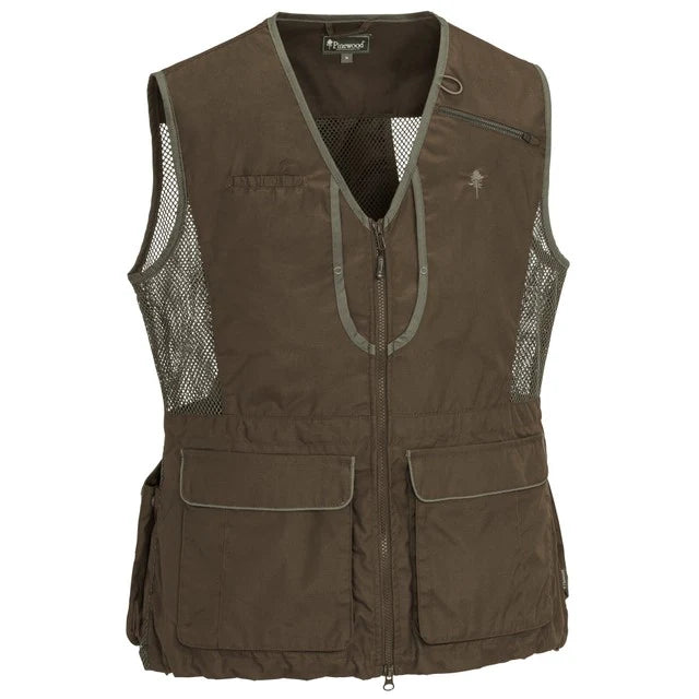 Pinewood Women's Dog Sports 2.0 Vest - Suede Brown/Dark Olive Stylish Women's Neon