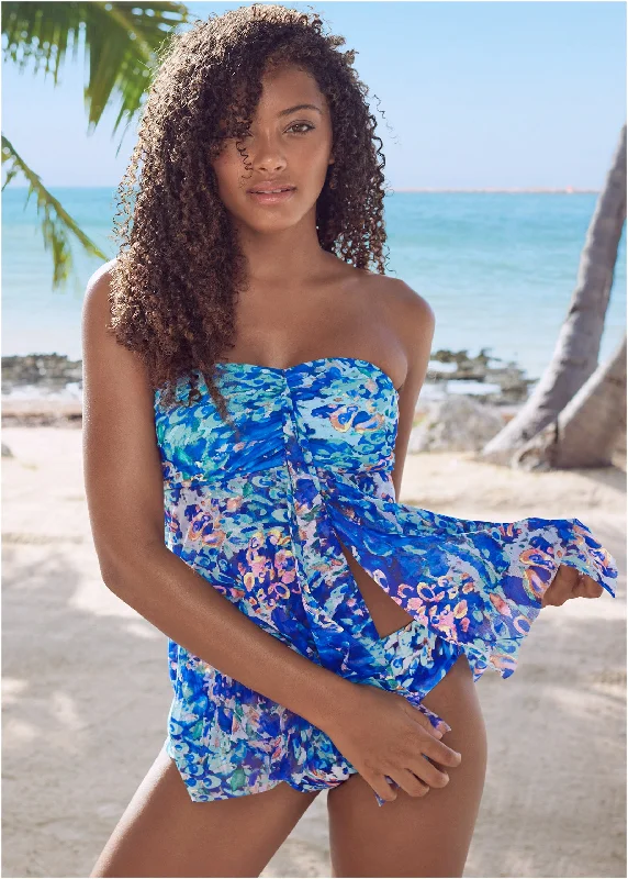 Lanai Bandeau Tankini - Harmonious Monochromatic All - in - one
