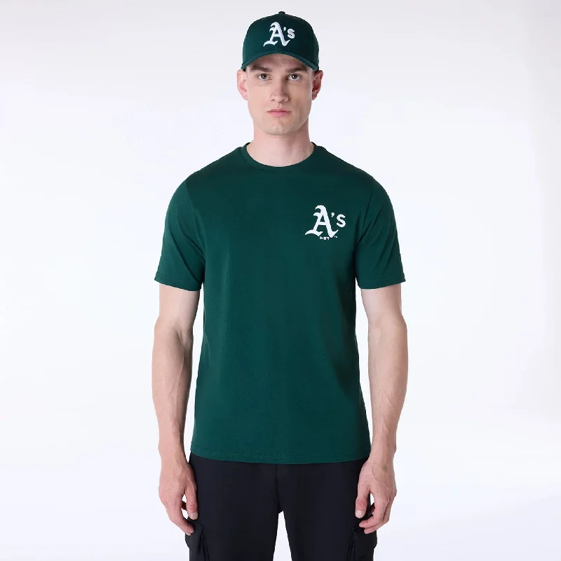 Oakland Athletics MLB Pennant Graphic Dark Green T-Shirt British Gentlewoman Style