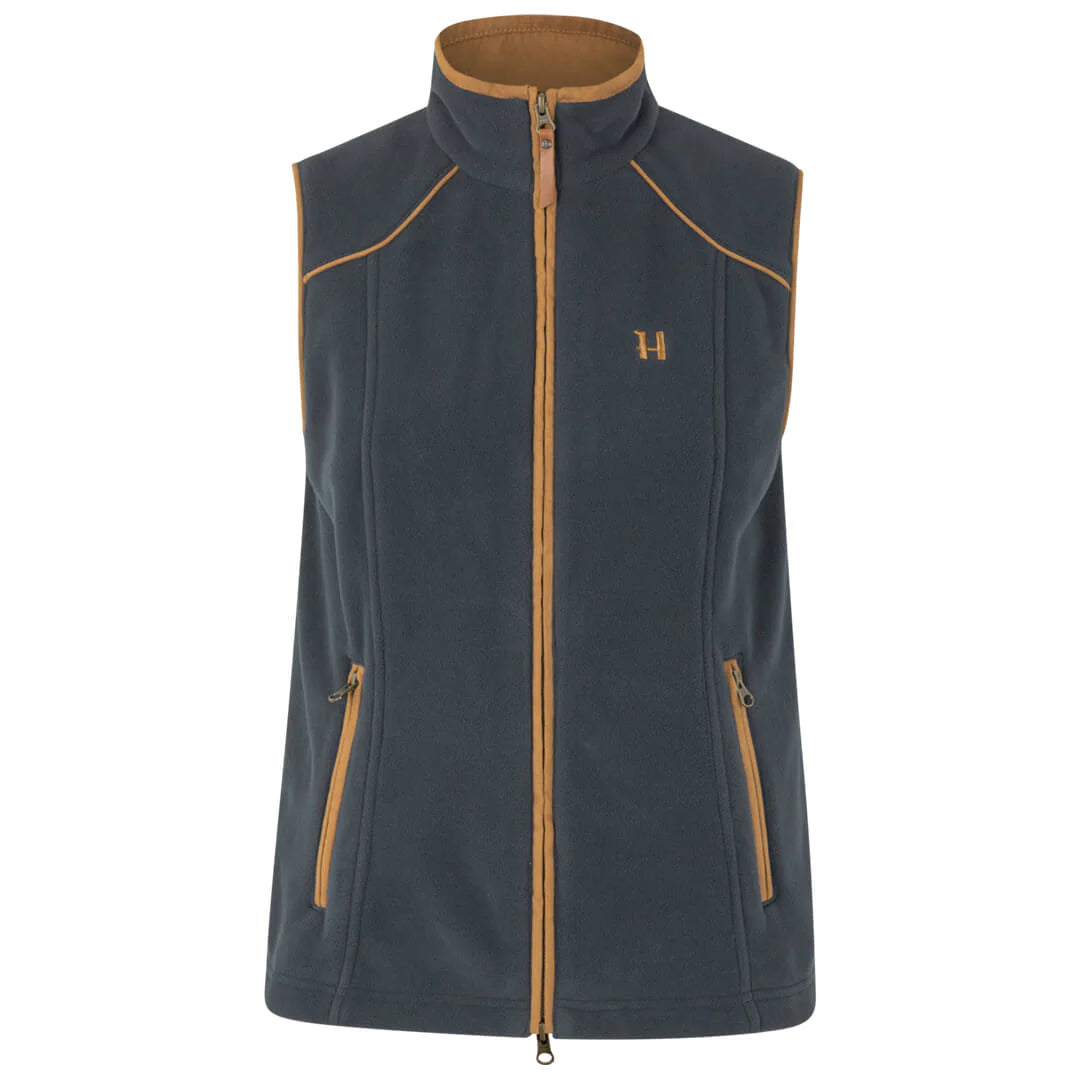 Harkila Sandhem 200 Lady Fleece Waistcoat - Dark Navy Melange Sustainable Organic