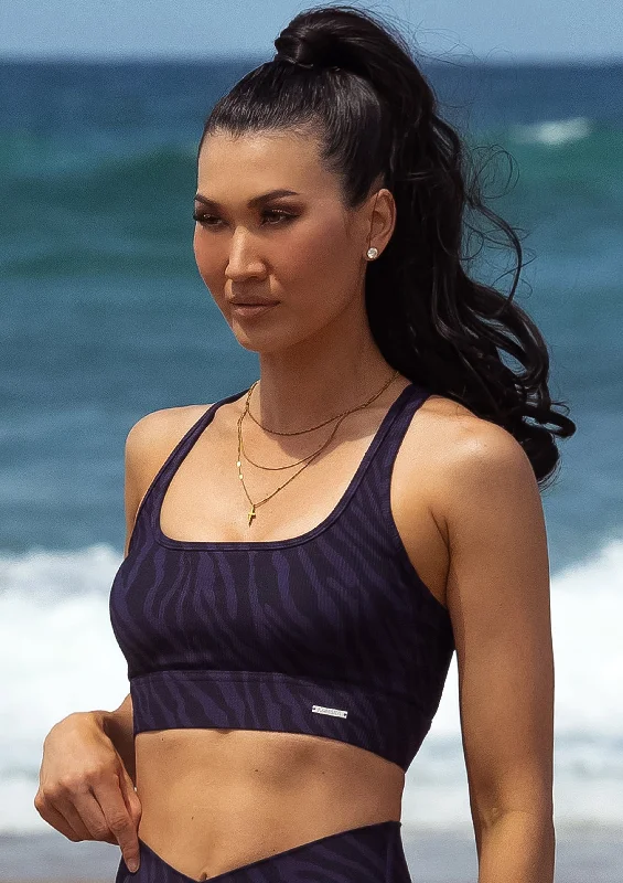 Athena Midnight Zebra Sports Bra Gym
