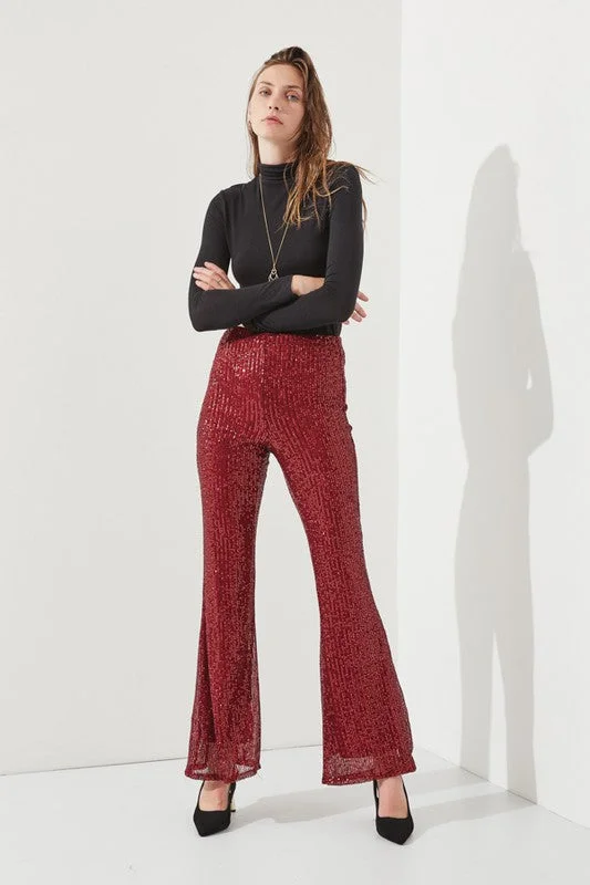 HIGHWAIST SEQUIN PANTS Contemporary 