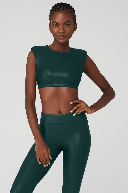 Super Shine Flash Bra - Midnight Green Country