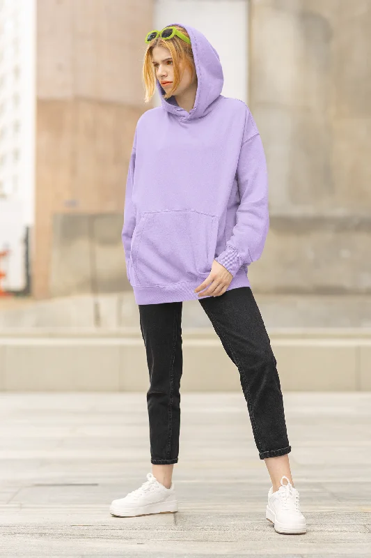 Basic Lavender Winter Hoodies Compression