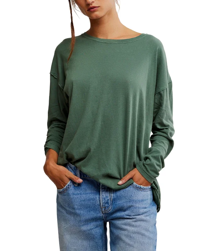 Nina Tee Long Sleeve in Topiary Sustainable Organic