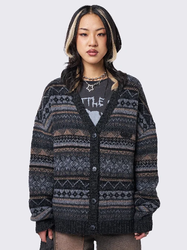 Ripley Jacquard Knit Cardigan Youthful Women's Pop