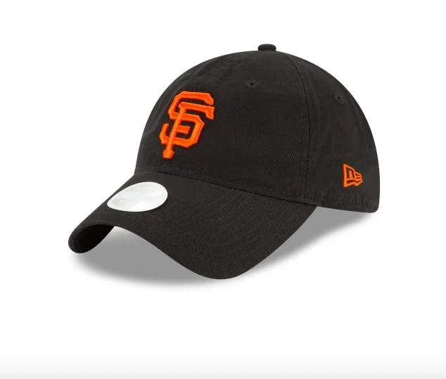 New Era San Francisco Giants Women's Black LINEN LEAP 9TWENTY ADJUSTABLE