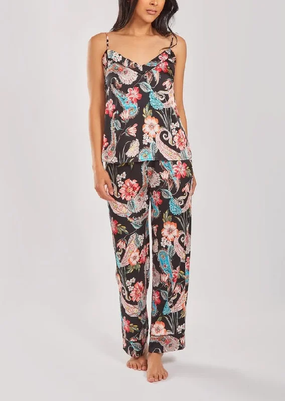 iCollection Sleepwear Taylor Black Multi Cami & Pants PJ Set 78326 Traditional Women's Wool iCollection Sleepwear Taylor Black Multi Cami & Pants PJ Set 78326 Traditional Women's Wool