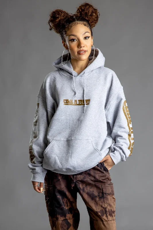 浅灰色 N 巧克力色 CNT REBEL 袖连帽衫 Sporty Women's Tennis