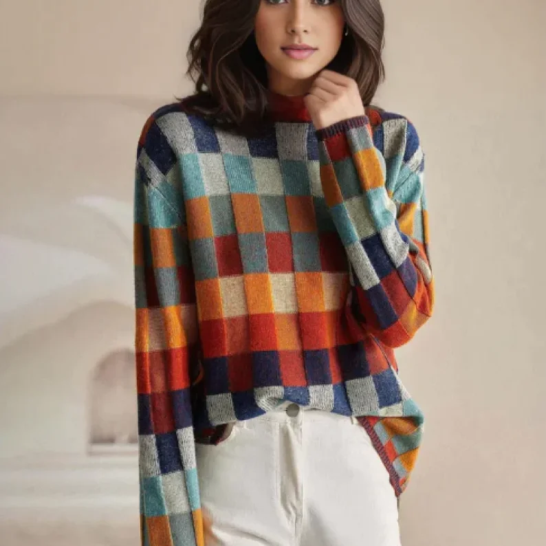 VANGOGH™️ | WARM LUXURY CASHMERE SWEATER Classic Women's Pin - striped
