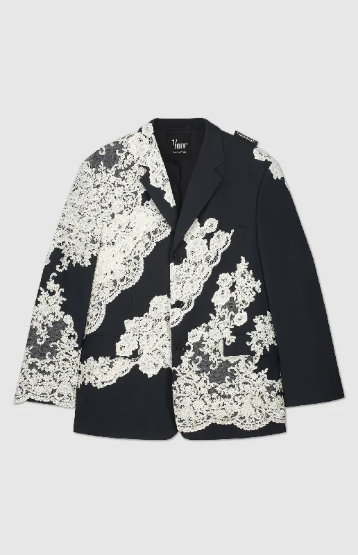 Blazer X Lace White Stylish Women's Neon