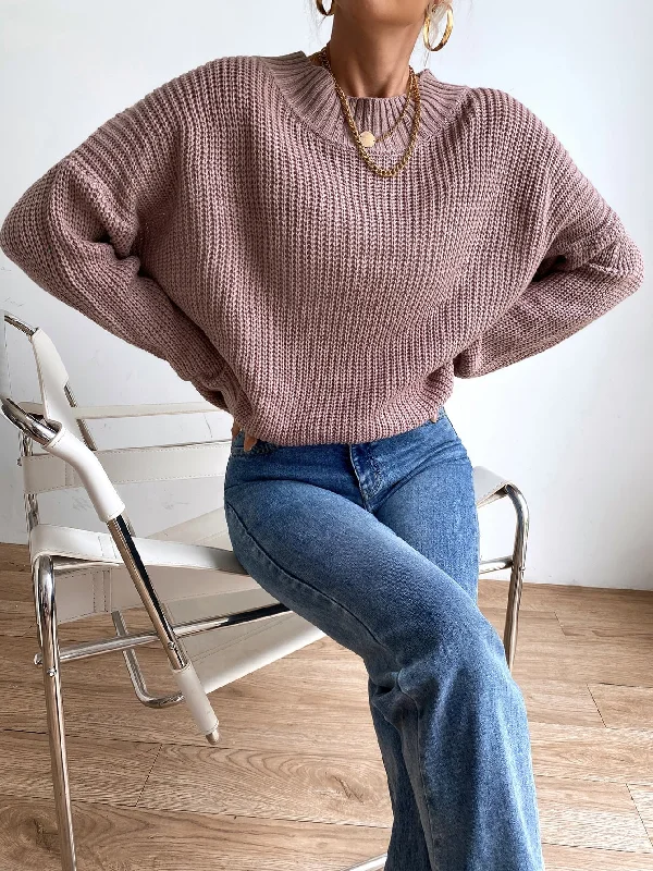 Casual Plain Long Sleeve Stand Collar Long Women Sweater Refined Women's Velvet