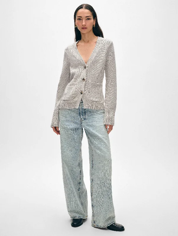 Organic Cotton Waisted Cardigan Artistic Women's Hand - painted