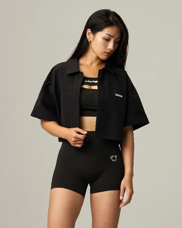 Tech Crop Short Sleeve Shirt Youthful Women's Anime - inspired