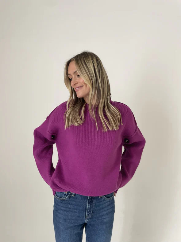 Magenta Aspen Sweater Trendy Women's Oversized