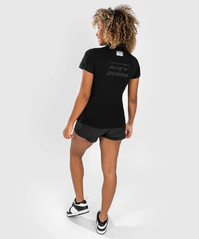 Venum x Dodge Challenger SRT Demon 170 Women's Polo Shirt - Black Edgy Women's Punk