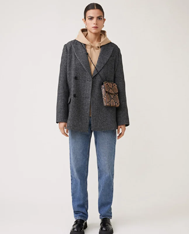 Suncoo Eka Grey Tweed Boxy Blazer purpose