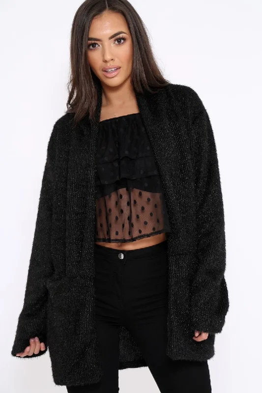 Black Shimmery Cardigan - Nicky