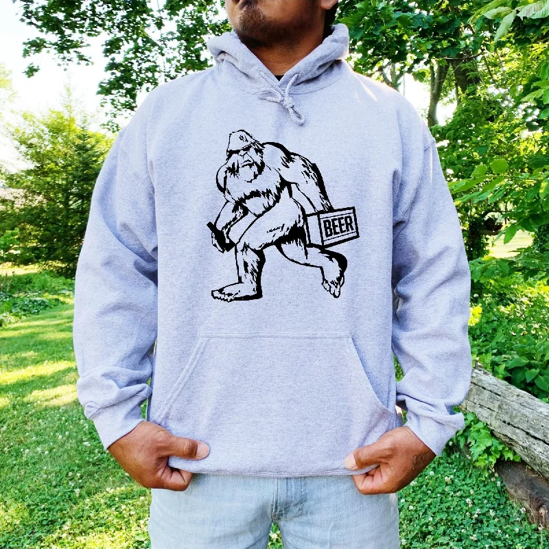 Bigfoot Carrying Case of Beer Gildan Crewneck or Hoodie Sweatshirt *UNISEX FIT* Monochromatic Office Style Bigfoot Carrying Case of Beer Gildan Crewneck or Hoodie Sweatshirt *UNISEX FIT* Monochromatic Office Style
