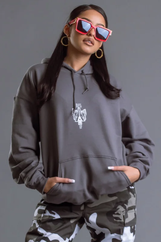 深灰白 Bless UP 连帽衫 French