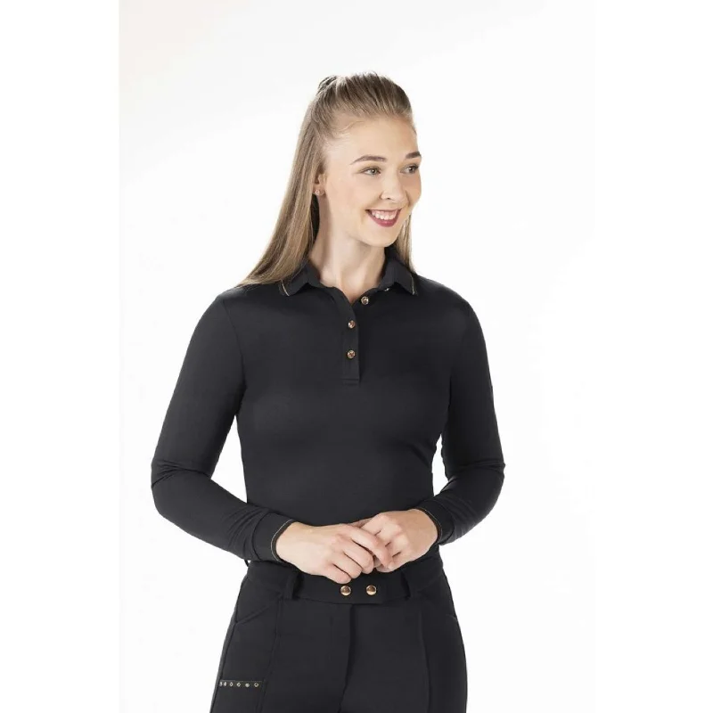 HKM Polo Glamour Noir/Or rose Preppy Women's College