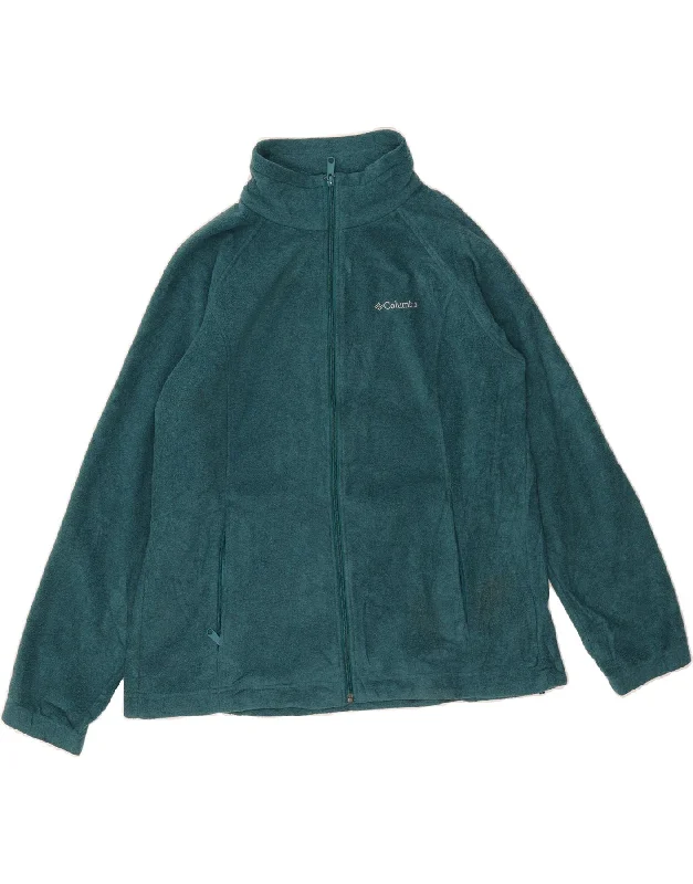 COLUMBIA Womens Oversized Fleece Jacket UK 18 XL Green Polyester