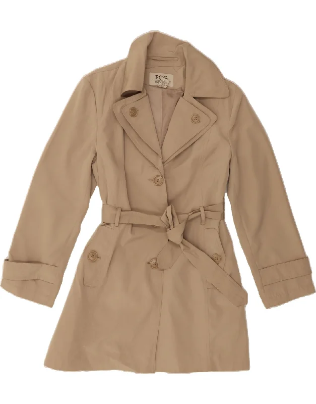 LONDON FOG Womens Trench Coat UK 14 Large Beige Polyester