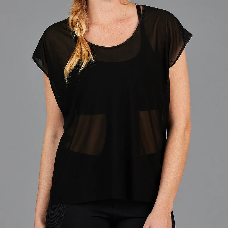 Jade Mesh Layer Tee (black)