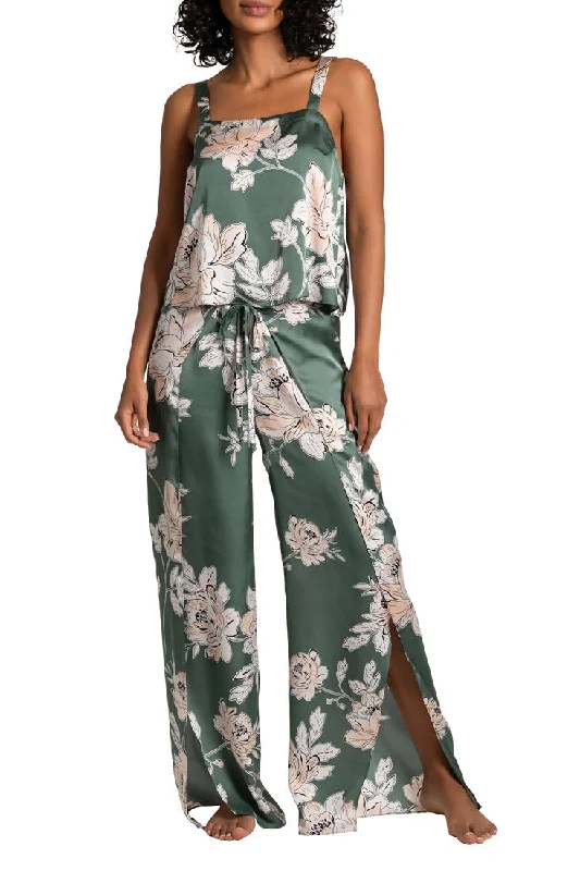 Midnight Bakery Sleepwear Floret Green Cami and Pant Pajama Set FIJ145 Relaxed Women's Beachy Midnight Bakery Sleepwear Floret Green Cami and Pant Pajama Set FIJ145 Relaxed Women's Beachy
