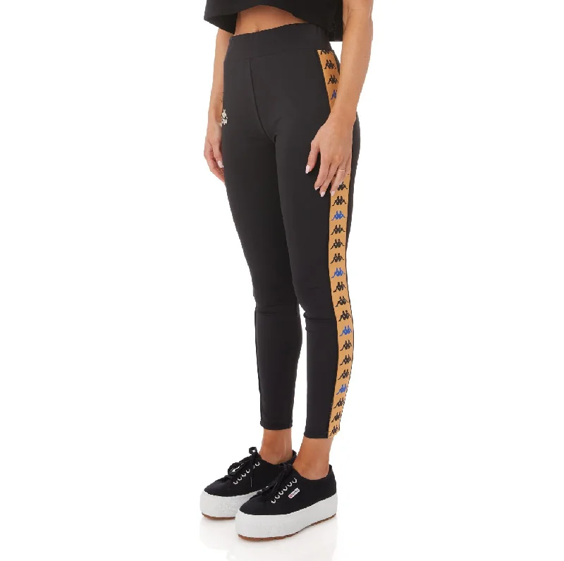 KAPPA WOMENS 222 BANDA BARTES LEGGINGS - BLACK