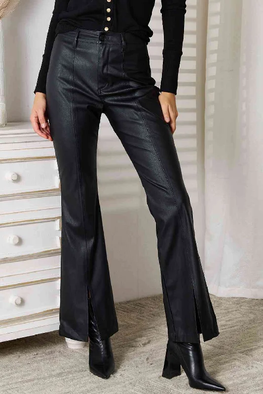 Kancan Slit Flare Leg Pants Trendy Women's 