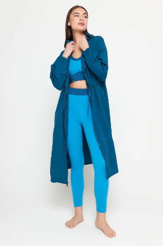 Natasha Full Zip Trench Coat Monochromatic Office Style