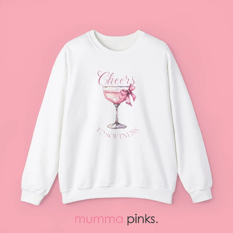 Cheers to Softness Coquette Aesthetic Sweatshirt Athletic Women's High - 