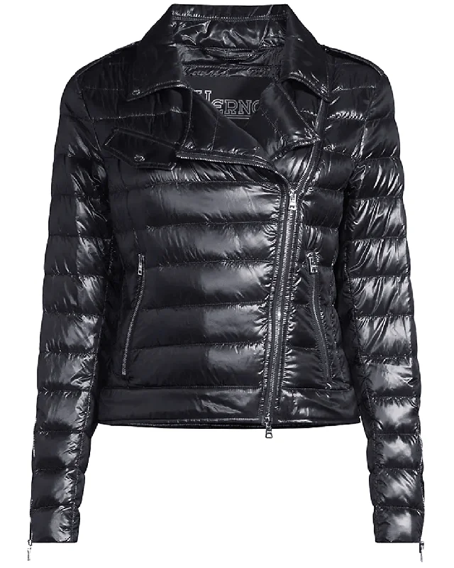 Black Quilted Moto Jacket Dynamic Women's Moto