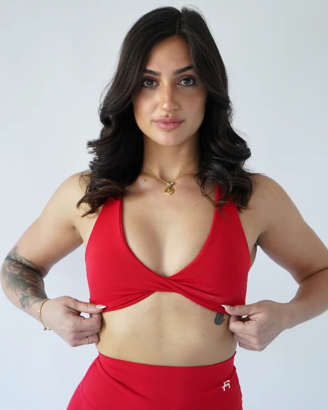 Flex Twist Sports Bra - Chili Traditional Women's Wool