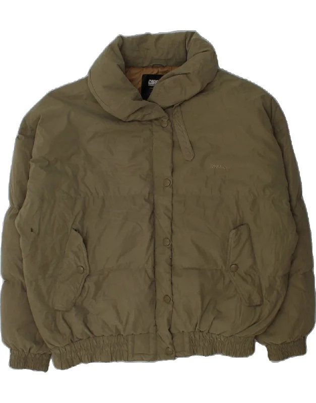 VINTAGE Womens Padded Jacket EU 48/50 2XL Beige Polyester Luxurious Women's High -  end