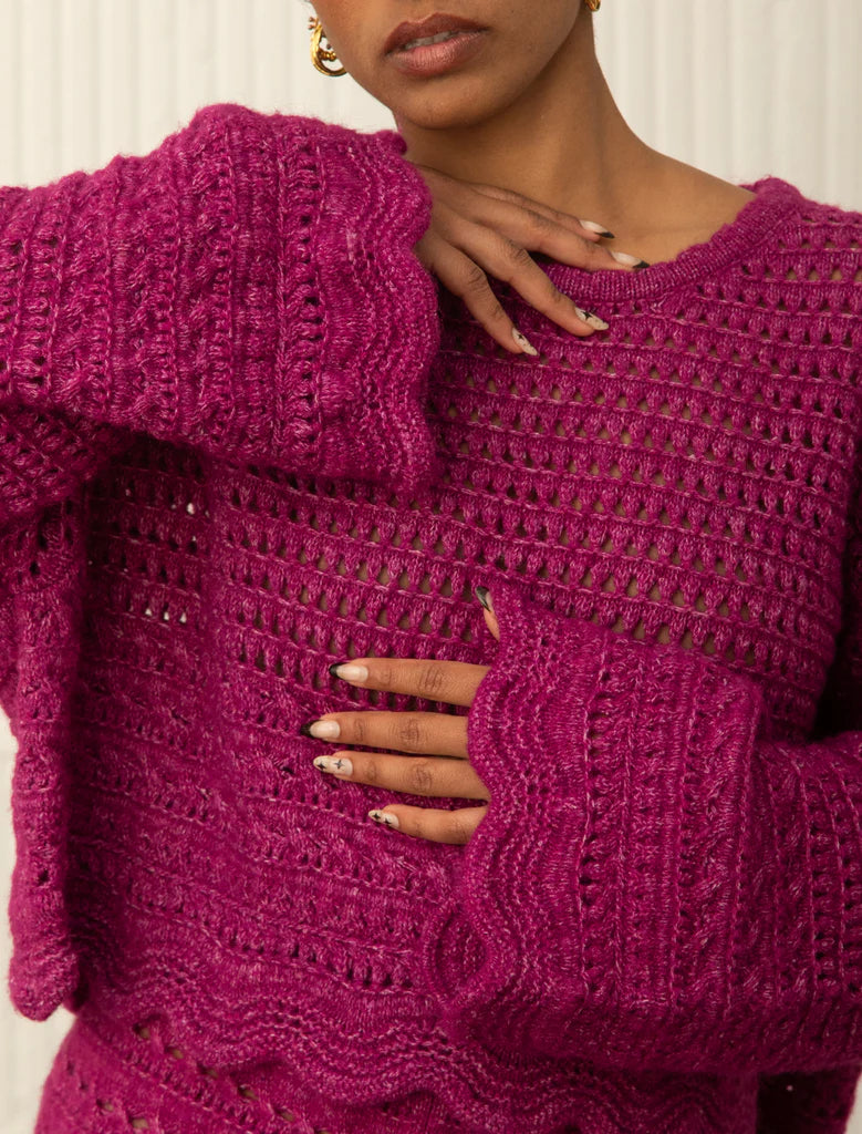 Orchid Regata Sweater Traditional Women's Wool