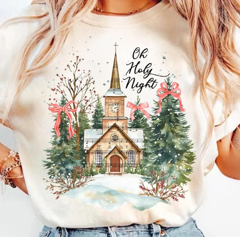Oh Holy Night Graphic Tee Dapper Women's 1920S