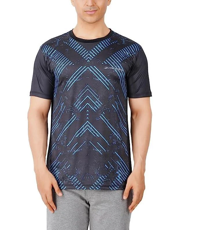 Zakpro Sports Men's Cycling T-Shirt (Cross Blue)