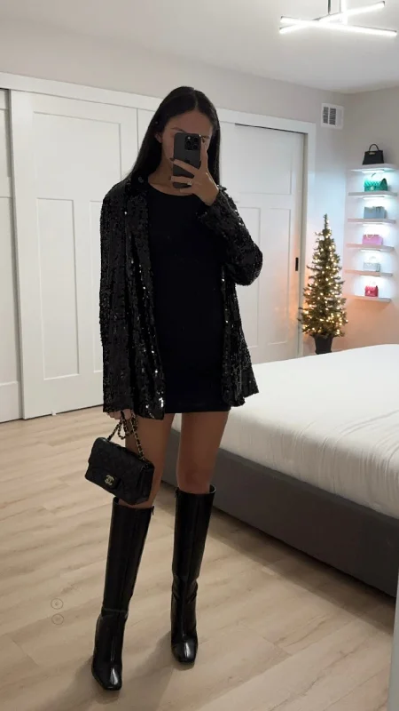 SEQUIN BLAZER JACKET Contemporary 