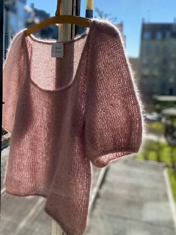 Rubus Blouse Square-neck by Refined Knitwear, knitting pattern (UK, FR, NO, DE) Sporty Women's Athleisure 