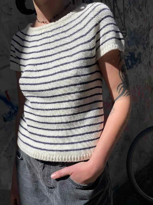 Esther's Striped Summer Top by Önling, knitting pattern Hip Women's Retro