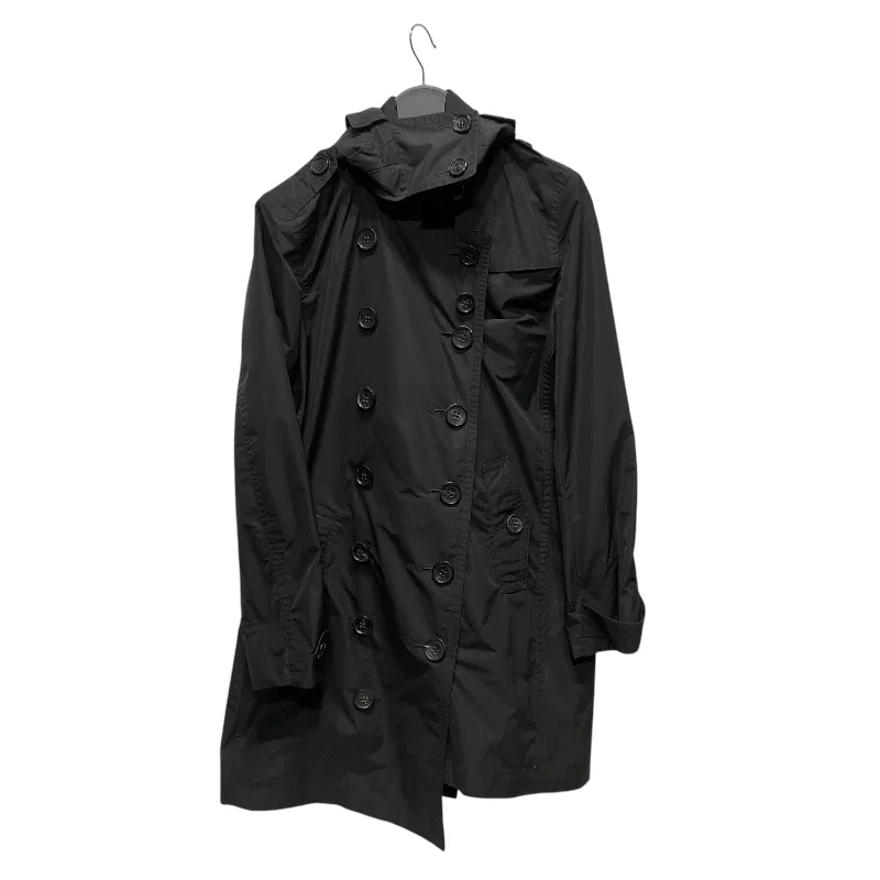 BURBERRY LONDON/Trench Coat/6/Polyester/BLK/HOODED TRENCH Streetwear Style for 