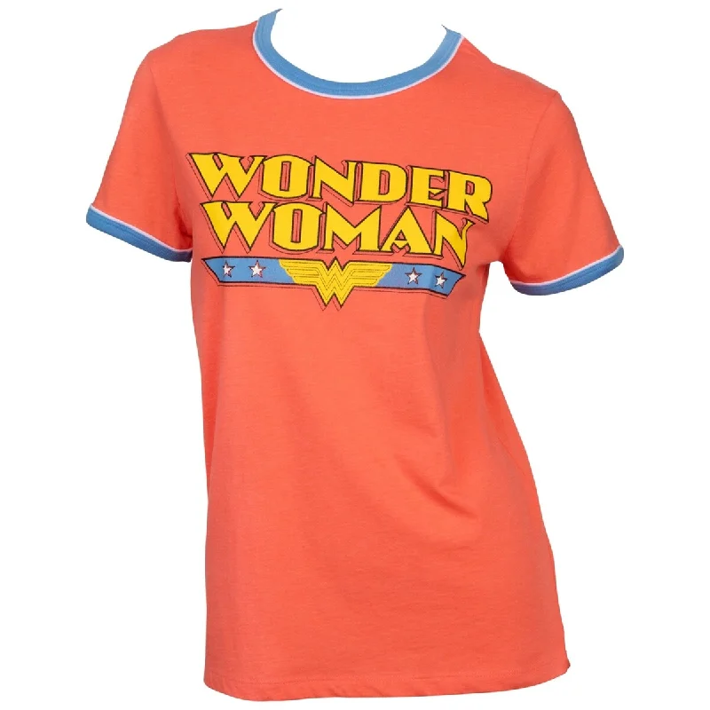 Wonder Woman Classic Logo Ringer TShirt Cool Women's Skate
