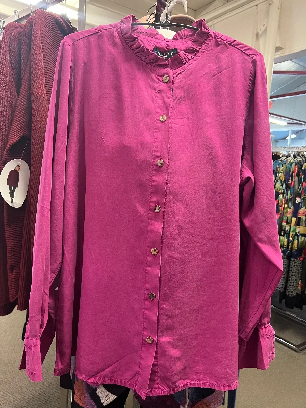 Frill Collar Blouse - Mauve purpose