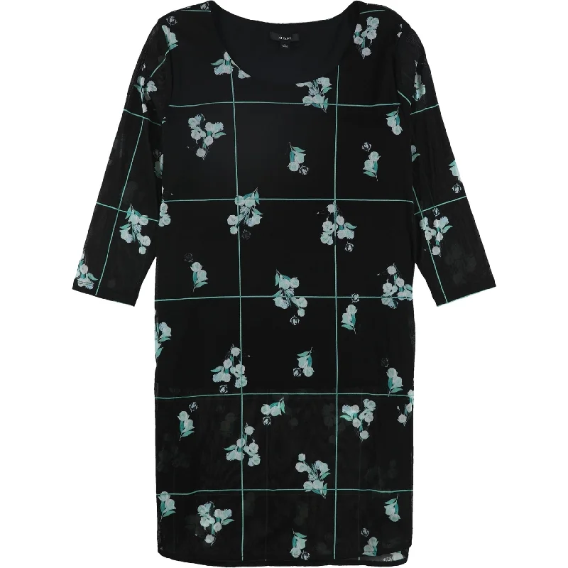 Alfani Womens Floral Print Tunic Blouse, Black, Large Gym