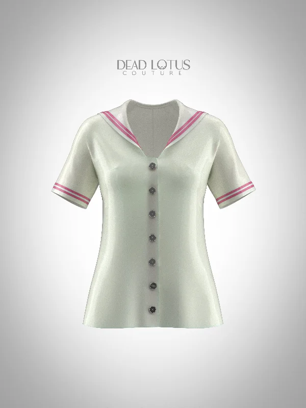 OBJECTICA Button Up Sailor Shirt Bold Women's Animal Print