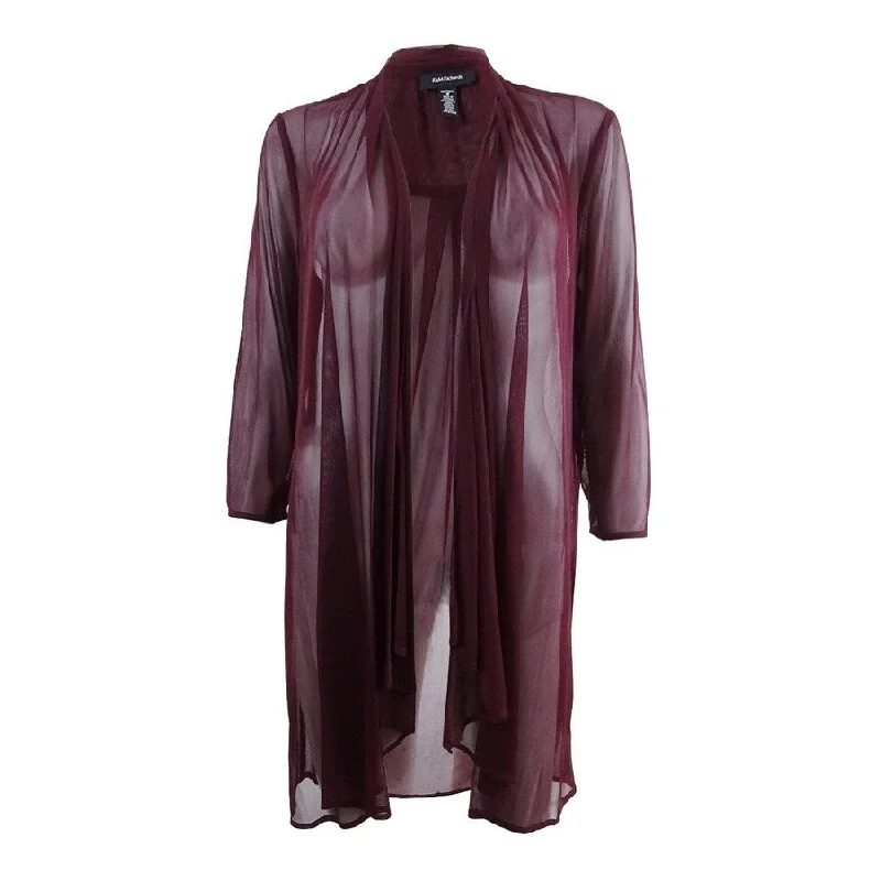 R&M Richards Women's Draped Jacket 8, Merlot Women