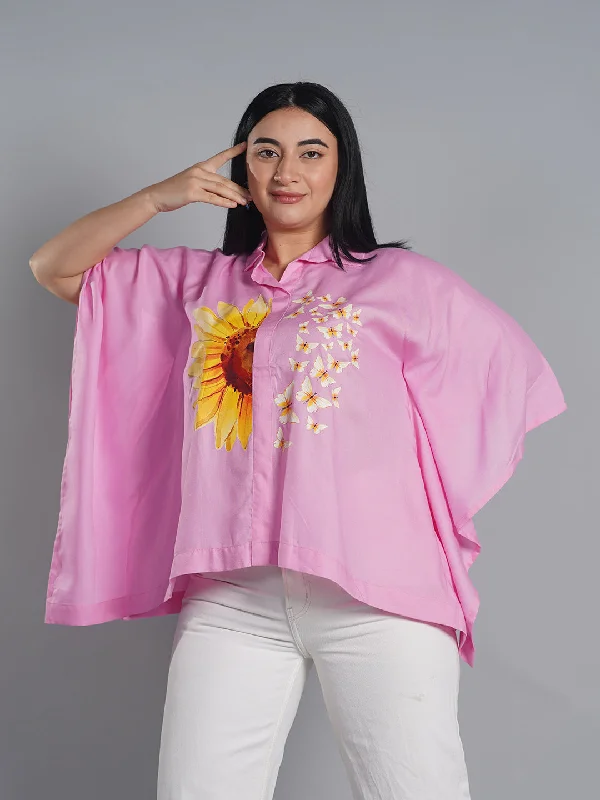 BabyPink Kaftan Top - Tournesol Elegant Women's Formal 