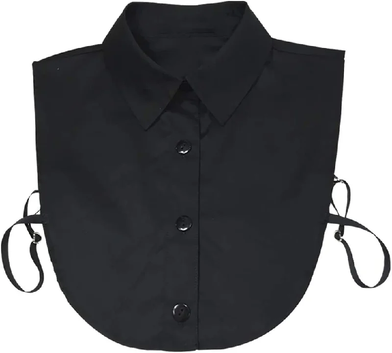 Dickey Faux Collar Top - Black Sophisticated Women's 